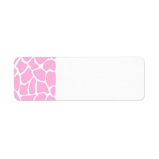 Étiquette Motif d'impression de girafe en rose de bonbons.