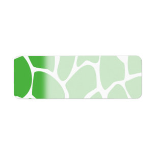 Étiquette Motif d'impression de girafe en vert de jungle
