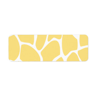 Étiquette Motif d'impression Giraffe en Jaune.