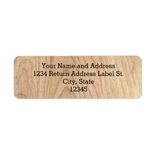 Étiquette Motif en bois brut moderne rustique imprimé