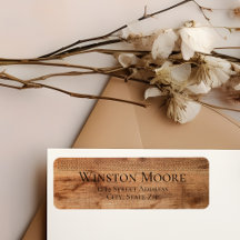 Motif géométrique Grain de bois moderne Adresse de