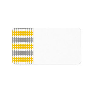 Étiquette Motif jaune et gris de baisse de larme