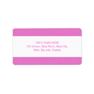 Étiquette Motif Lollypop rose