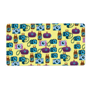 Étiquette Motif mignon des Cameras