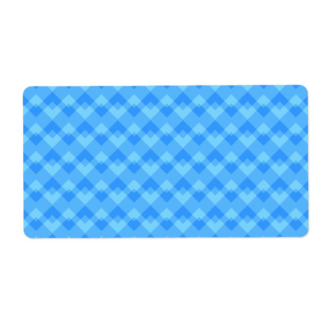 Étiquette Motif moderne bleue. (Devant)
