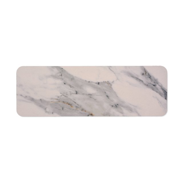 Étiquette Motif moderne en marbre noir gris rose (Devant)