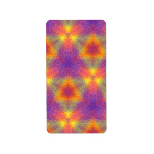 Étiquette Motif multicolore moderne