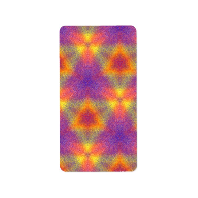 Étiquette Motif multicolore moderne (Devant)