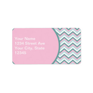 Étiquette Motif Ocean Mist Chevron