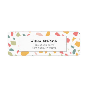 Étiquette Motif pastel moderne