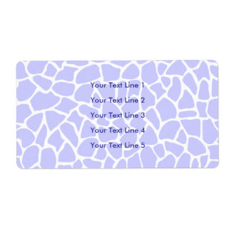 Étiquette Motif Pastel Purple Poster de animal Giraffe 