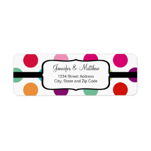 Étiquette Motif Pois coloré