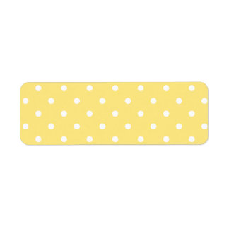 Étiquette Motif Pois jaune et blanc.