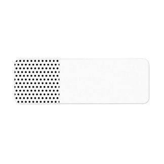 Étiquette Motif Polka noir et blanc. Spotty.