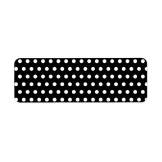Étiquette Motif Polka noir et blanc. Spotty.
