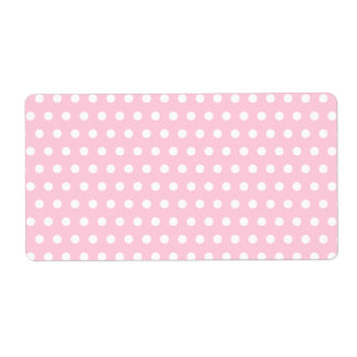Étiquette Motif Polka Rose et Blanc. Spotty.