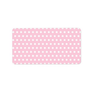 Étiquette Motif Polka Rose et Blanc. Spotty.