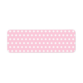 Étiquette Motif Polka Rose et Blanc. Spotty.