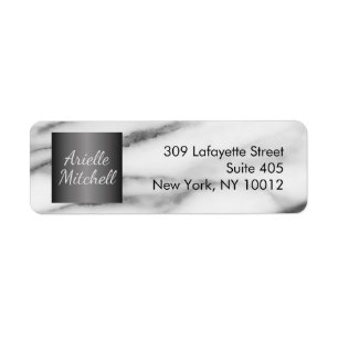 Étiquette Motif professionnel élégant en marbre d'albâtre