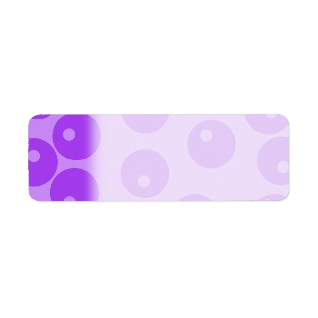 Étiquette Motif Retro Purple Circles. (Devant)