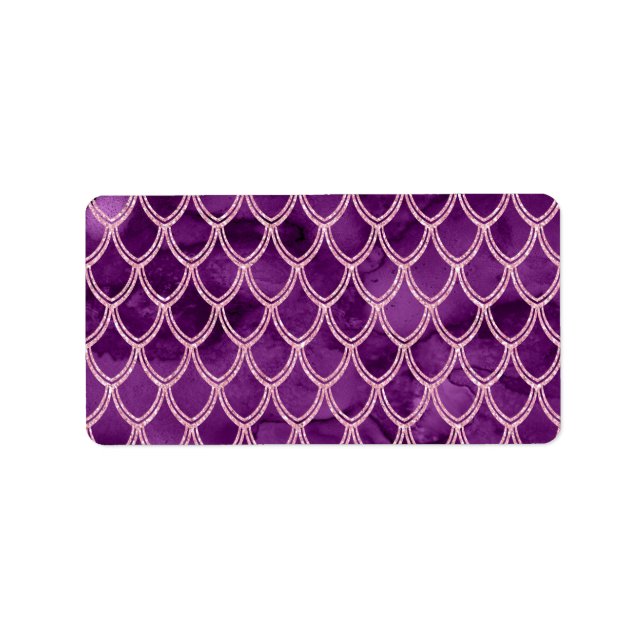Étiquette Motif serpent reptile serpent violet (Devant)