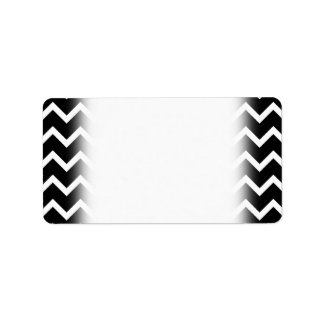 Étiquette Motif Zag noir et blanc.