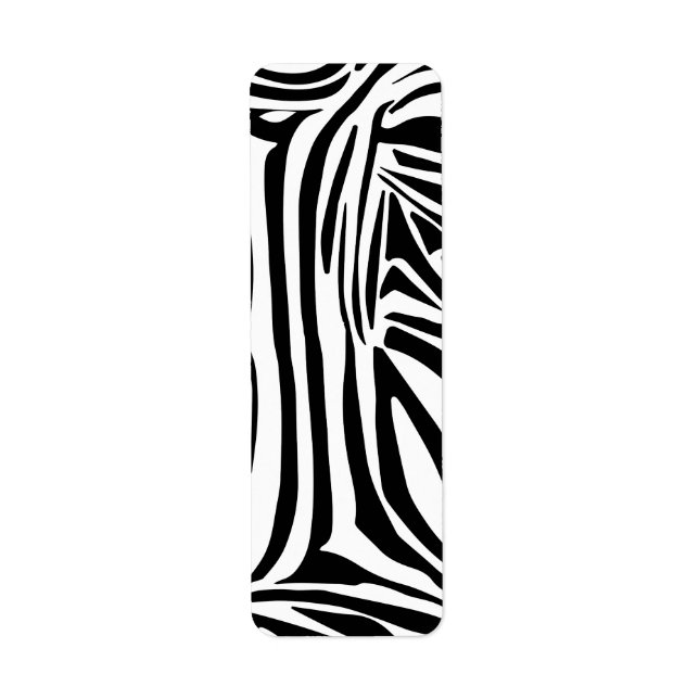Étiquette Motif zèbre (Devant)