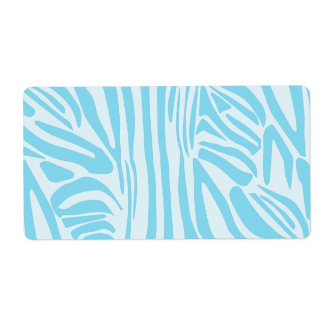 Étiquette Motif Zèbre Bleu (Devant)