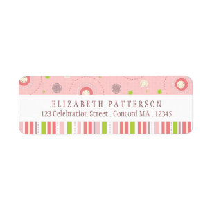 Étiquette Motifs de Fun in Pink Retourner l'étiquette d'adr