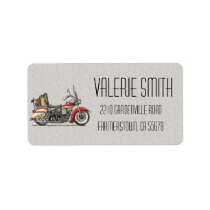 Étiquette Moto mignonne
