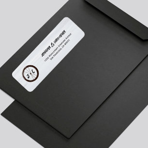 Étiquette Moto moderne Motorcycle Mariage Monogramme Initial