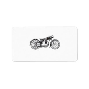 Étiquette Moto Vintage Rétro _ J'Aime Ma Moto