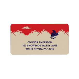 Étiquette Motoneige et Montagnes Adresse de retour