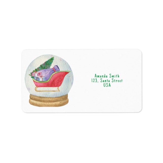 Étiquette Motoneige père Noël (Devant)