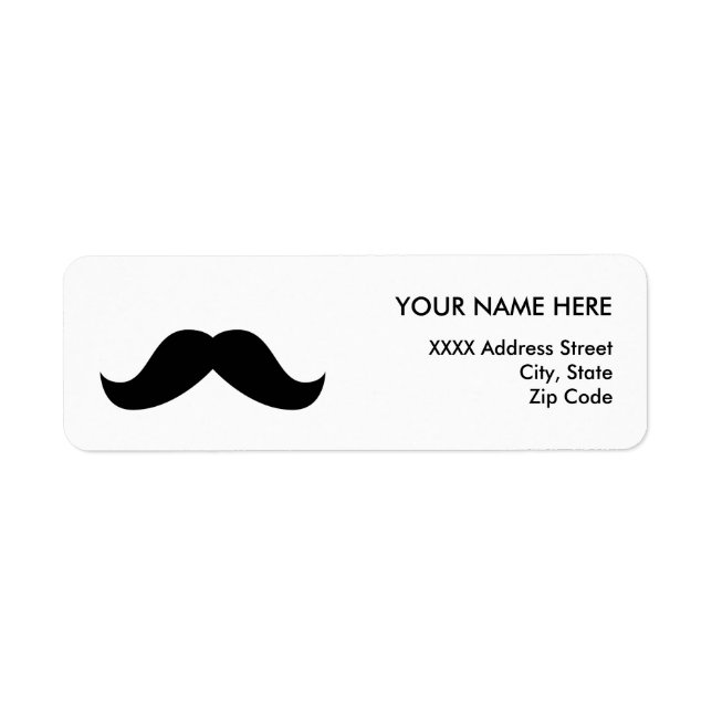 Étiquette Moustache (Devant)