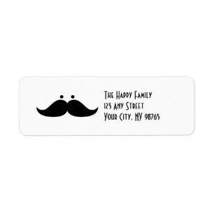 Étiquette Moustache Address Labels Funny Mustache Humor