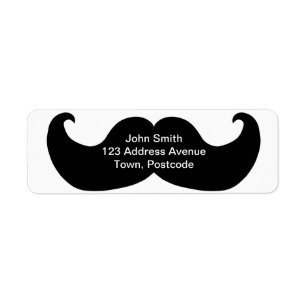 Étiquette Moustache noire