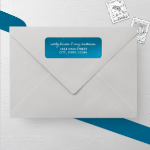 Étiquette Moyen Blue Sky Snowy Mariage Adresse de retour