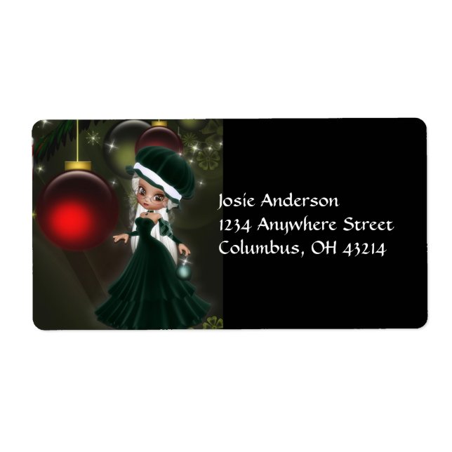 Étiquette Mrs Claus Cookie Christmas Address Labels (Devant)
