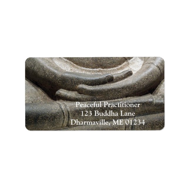 Étiquette Mudra de la main de Bouddha posture de méditation (Devant)
