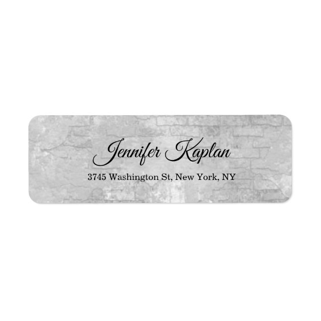 Étiquette Mur gris créatif Moderne minimaliste Professionnel (Devant)