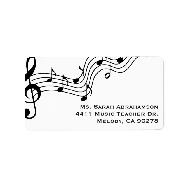 Étiquette Music Teachers Musician Return Address Label (Devant)