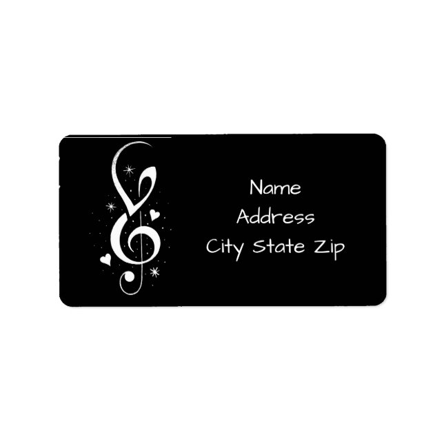 ÉTIQUETTE **MUSICAL NOTES** RETURN ADDRESS LABELS (Devant)