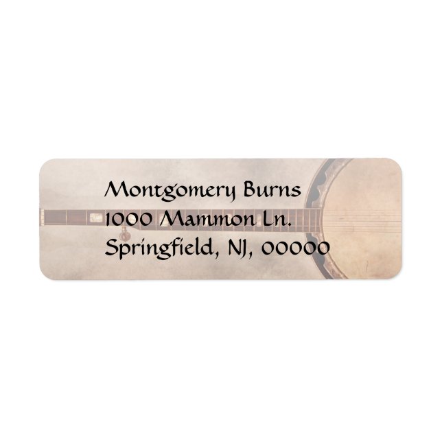 Étiquette Musique - Chaîne - Banjo (Devant)