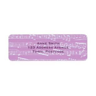 Étiquette Musique de feuille rose