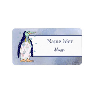 Étiquette Musterpinguin Adressaufkleber