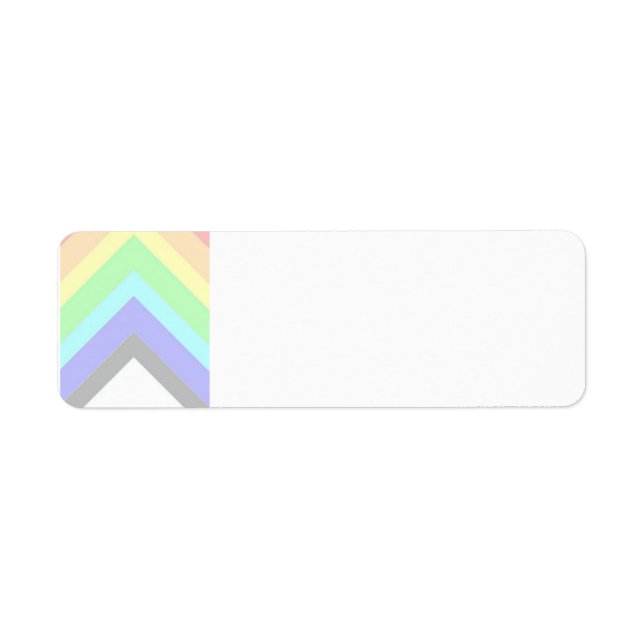 Étiquette muted rainbow chevron (Devant)