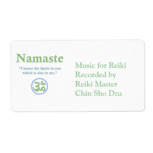 Étiquette Namaste avec symbole Om