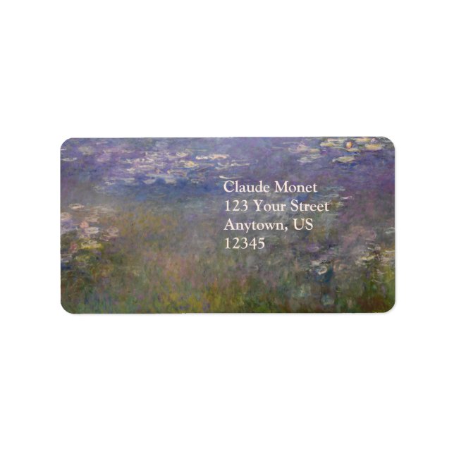 Étiquette Nappes d'eau Claude Monet (Devant)