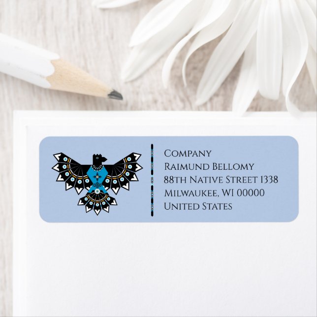 Étiquette Native Eagle Return Address Label (En situation)